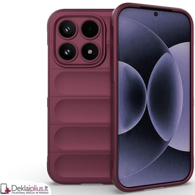 Magic Shield guminis dėklas - bordo spalvos (Xiaomi 17) Magic Shield guminis dėklas - bordo spalvos (Xiaomi 17)
